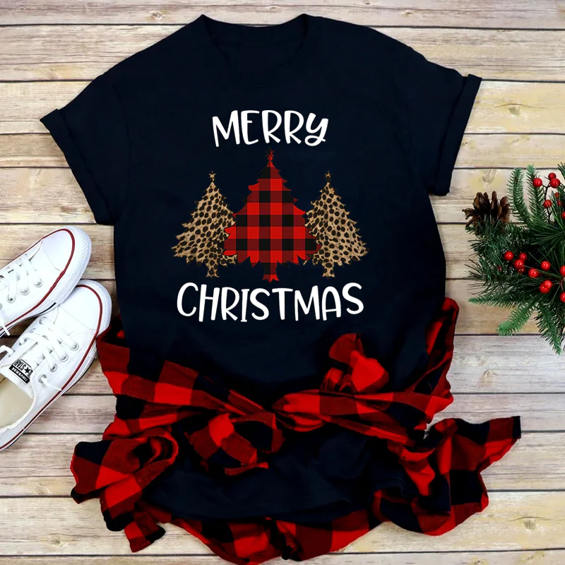 Festive Foreign Trade Christmas Tree T-shirt for Men and Women - celebrate the season in style