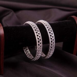 Diamond cut bangles