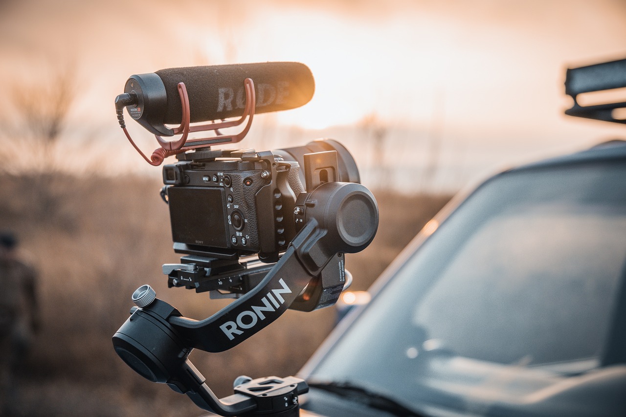 self promotion camera recording on car